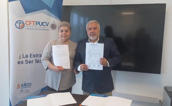 CFT PUCV firmó convenio de colaboración con el Colegio de Ópticos, Contactólogos y Optómetras
