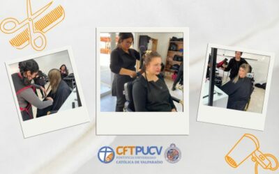 Estudiantes de TNS en Estética, Cosmetología y Terapias Complementarias del CFT PUCV realizan Taller de Peluquería y Barbería