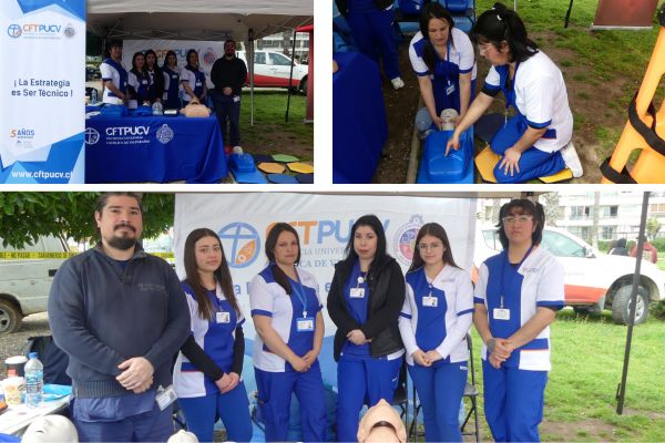 Las estudiantes de la carrera TNS en Enfermería fueron protagonistas de la IV Feria de Gestión de Riesgos y Catástrofes