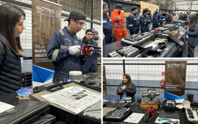 Estudiantes de TNS en Mantención Industrial reciben capacitación experta en montaje de rodamientos