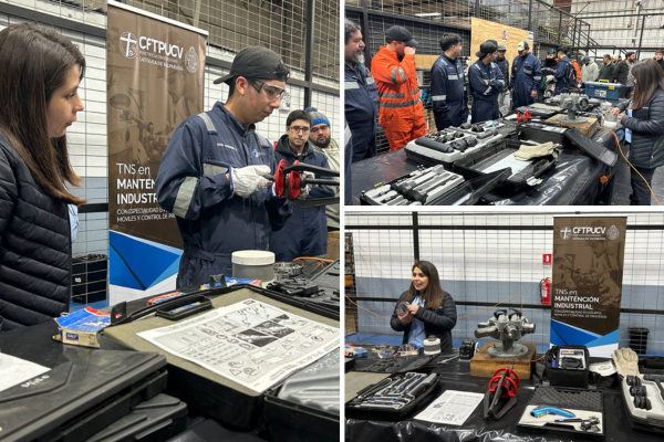 Estudiantes de TNS en Mantención Industrial reciben capacitación experta en montaje de rodamientos