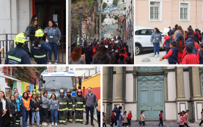 Centro Académico y Social Ocúpate de CFT PUCV Sede Valparaíso participó en simulacro de terremoto e incendio en Escuela San Ignacio de Loyola