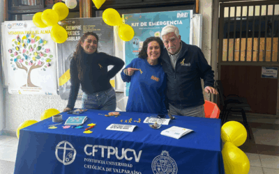 Stand de Bienestar y Autocuidado recorrió las Sedes de CFT PUCV en el Mes de la Prevención del Suicidio